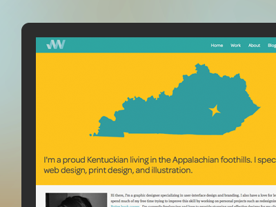 Kentucky Proud bright kentucky minimal web design website yellow