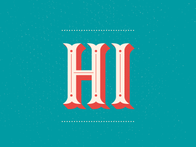 Hi dribbble it's been a while blue lettering texture