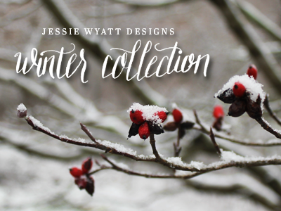 Winter Collection calligraphy etsy winter