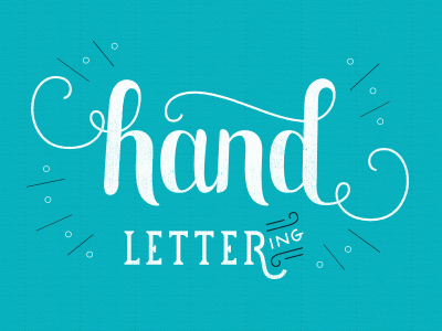 Hand Lettering Website Header blue header lettering website