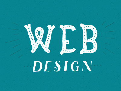 Web Design blue hand lettering lettering organic