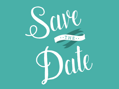 Save the Date Lettering