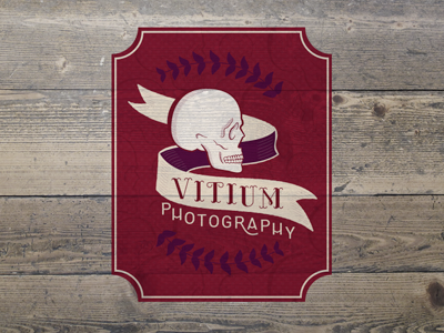 Vitium Photography Watermark illustration lettering skull watermark