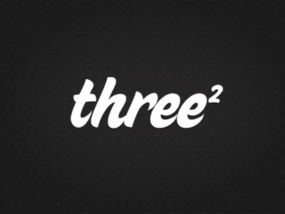 Three Squared Logo dark graphic design logo minimal