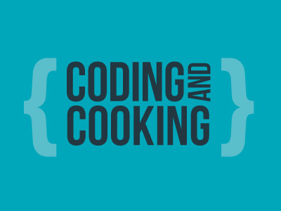 Coding and Cooking Cover clean color cookbook minimal typography