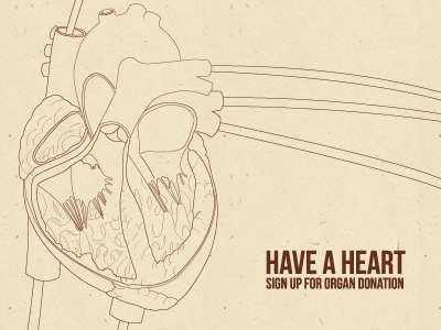 Have a Heart illustration poster texture