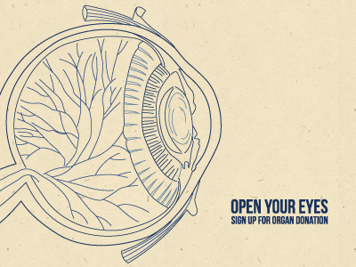 Open Your Eyes illustration poster texture