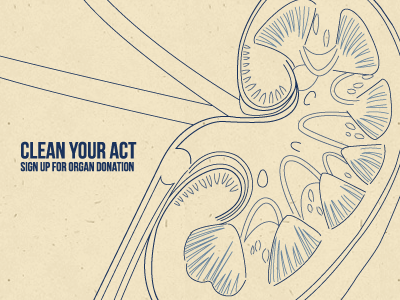 Clean Your Act illustration poster texture