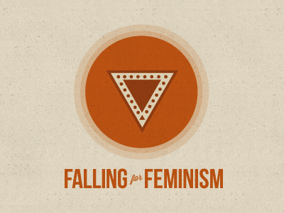 Falling for Feminism art history illustration minimal orange pictogram texture