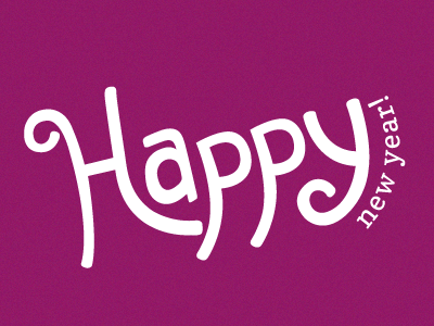 Happy New Year! experimental handdrawn happy new year typography