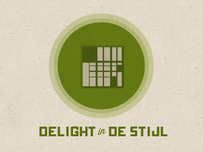 Delight in De Stijl art history green illustration minimal pictogram texture