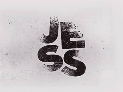 Jess black experiment gray logo texture