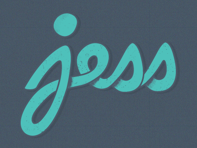 It's Jess blue color fun handlettering texture vector