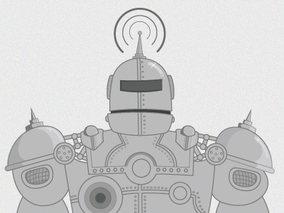 Philosobot gray illustration philosophy robot