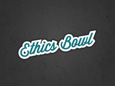 Ethics Bowl college ethics fun logo texture