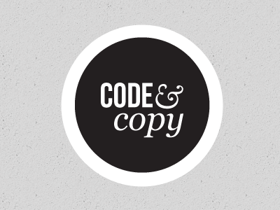 Code and Copy badge circle logo typography