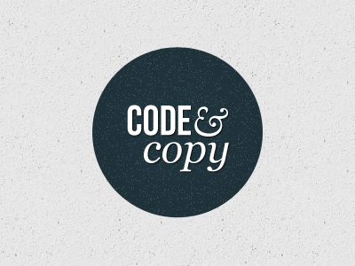 Code and Copy blue circle logo texture