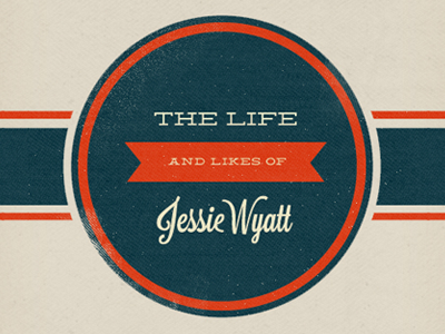 The Life and Likes of Jessie Wyatt badge retro tin type