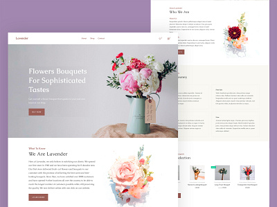 Flowers Shop Website Design design minimal ui ux web webdesign