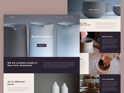 Ceramic Studio Website Design artstudio ceramic design minimal studio ui ux web webdesign