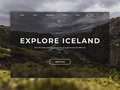 Explore Iceland design explore figma ai travel ui ux uxui webdesign website