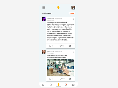 Impulsuri - Public Feed V1 feed mobile social social network ui web design