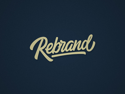 Rebrand logo brand branding brushpen calligraphy handmade lettering logo script sketch typogaphy typography