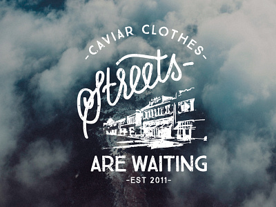 caviar streets apparel brand clothes grunge letters logo print sketch typography