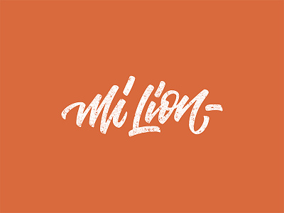 Mi-lion apparel brand branding brushpen clothes custom letter letters logo sketch type typography