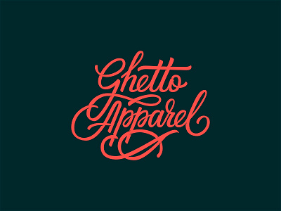 Ghetto Apparel apparel brand branding brushpen custom letter letters logo sketch type typography