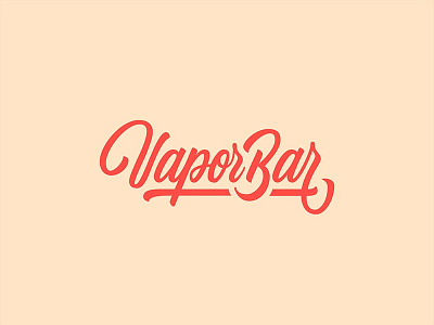 Vapor Bar apparel brand branding brushpen clothes custom letter letters logo sketch type typography