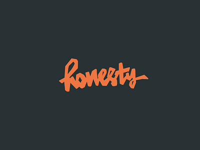 Honesty apparel brand branding brushpen clothes custom letter letters logo sketch type typography