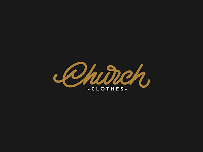 church_logo brand branding brushpen custom handmade letter logo sketch type typography