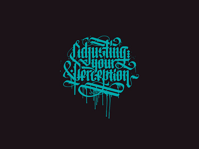 adjusting your perception brand branding brushpen custom handmade letter logo sketch type typography