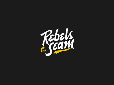 rebels of the seam brand branding brushpen custom handmade letter logo sketch type typography