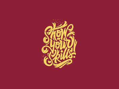 show your skills brand branding composition custom handmade letter logo sketch type typography