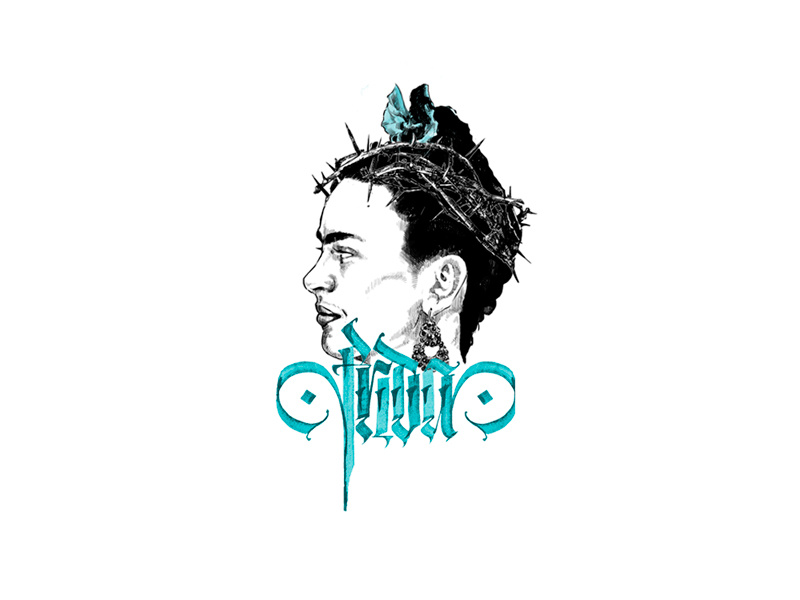 Frida Khalo typography motion logo lettering calligraphy branding brand animation illustration graphic khalo frida