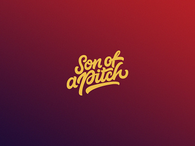 Son Of a Pitch american brand branding glow lettering logo monogram script type typography vector vintage