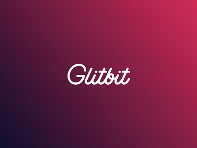 Glitbit brand branding glow logo monogram retro script stroke type typography vector vintage