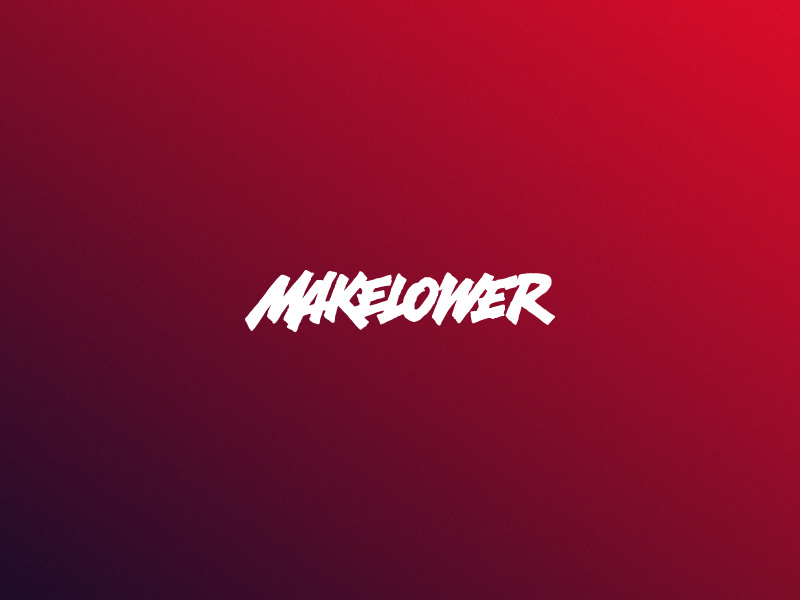 makelower vintage vector typography type script retro logo glow branding brand american raw