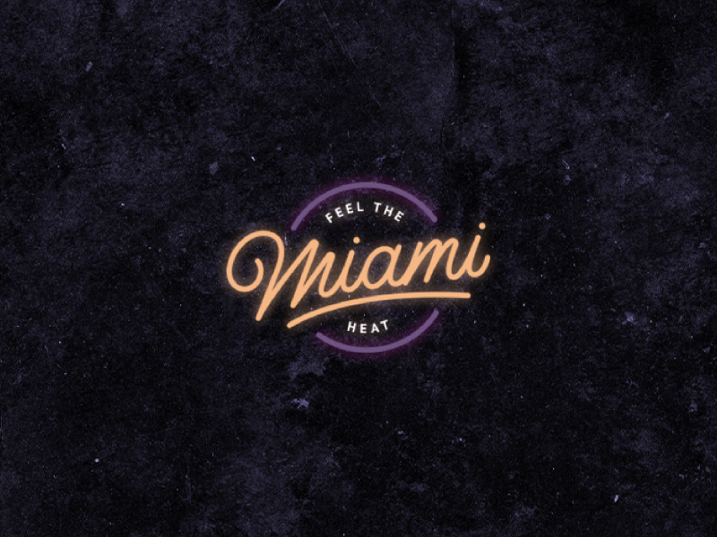 miami nba baseball anthletic sport vector typography type script logo branding brand american