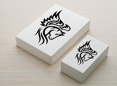 Horse Logo on the Box 3d 3d art 3d modeling design designer graphic graphic artist graphic design illustration logo logo design logo designer logodesign