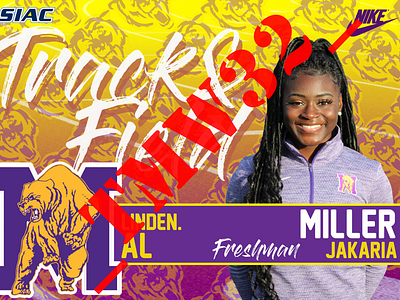 Miles College Track Roster 1 branding college sports design hbcu hbcusports logo sports design sports graphic template track and field vector