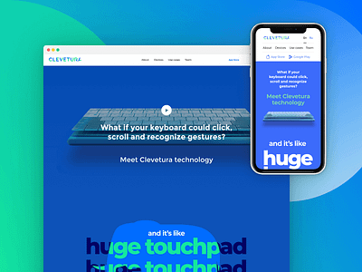 Clevetura — Website branding hardware identity illustration logo mobile responsive web design right startup ueno ui web