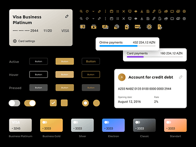 Premium Bank — Design System components dark mode design design code design system finance fintech product styleguide ui ux web