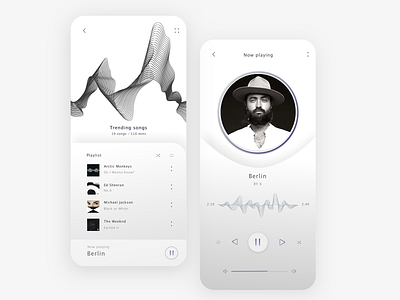 Music Player App Concept 100daychallenge 2020 clean ui dailyui design minimal sketch