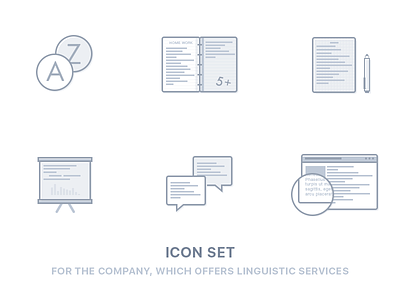 Icon set linguistic services