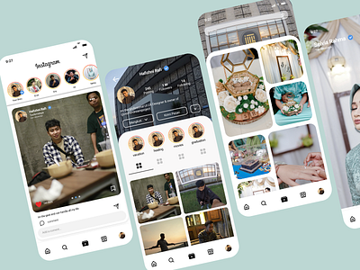 Redesign Instagram branding graphic design ui