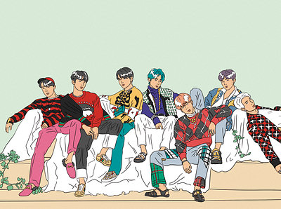 persona bts illustration kpop