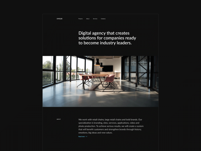 Agency corporate site agency agency website design digital figma minimal minimalism portfolio redesign redesign concept responsive design ui uiux ux uxdesign web web design webdesign website website design